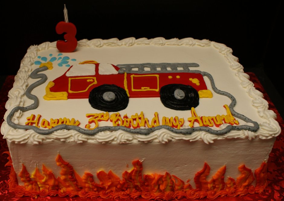 Торт пожарнику из крема