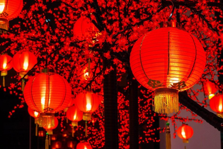 Китайский новый год фонарики