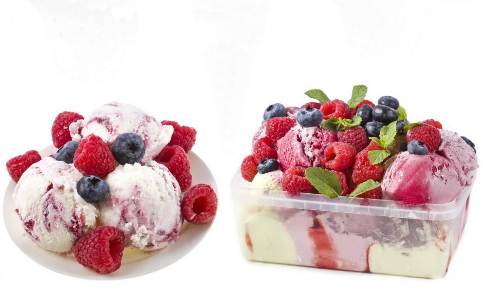 Мороженое с сублимированными ягодами