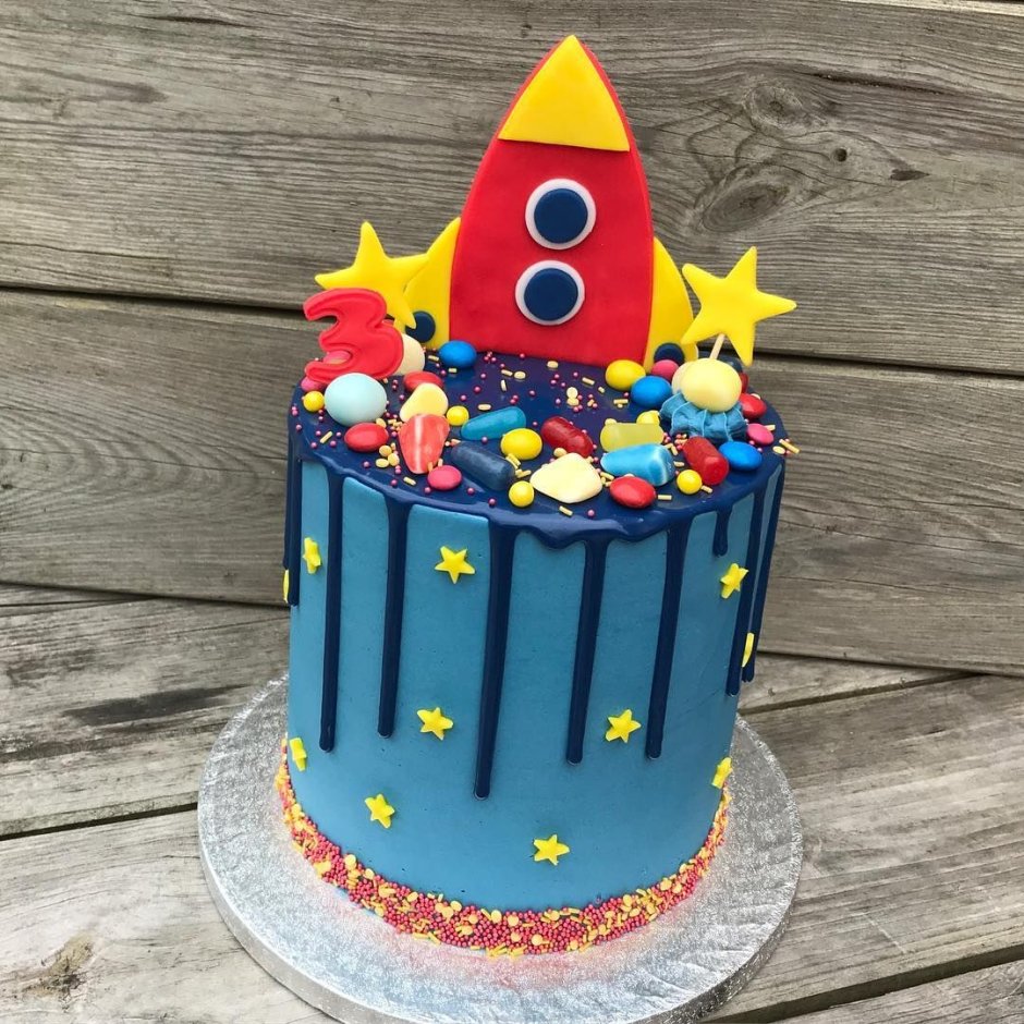 Торт с ракетой для мальчика