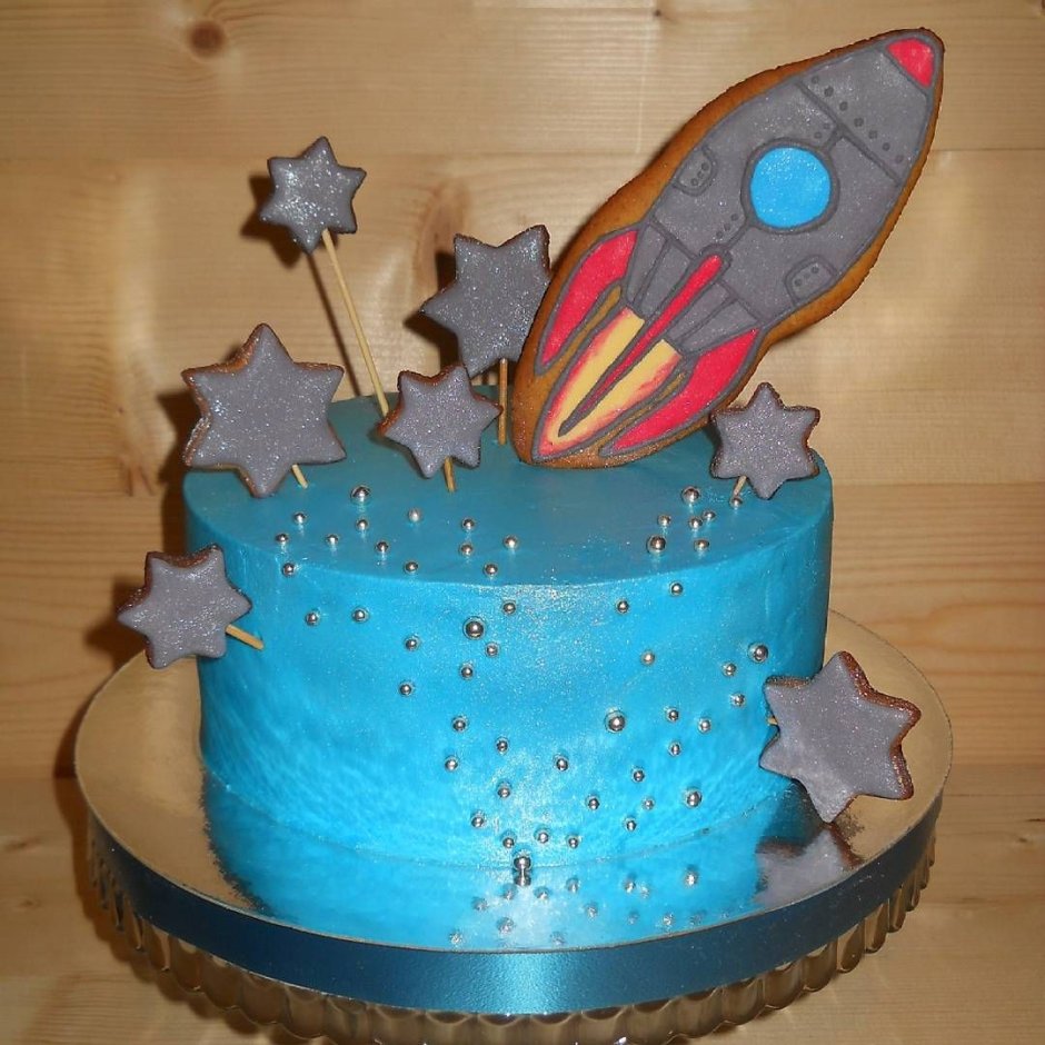 Торт космос с ракетой