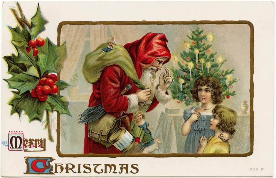 Рождественские открытки 1890