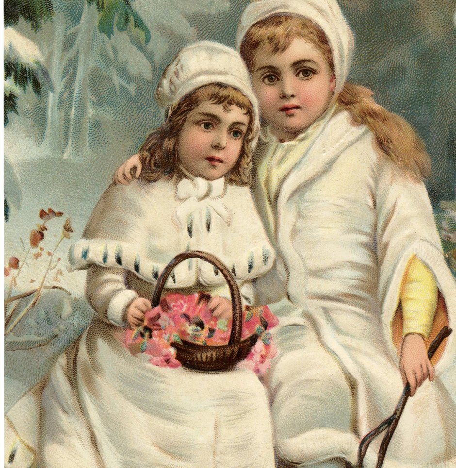 Викторианская Рождественская открытка