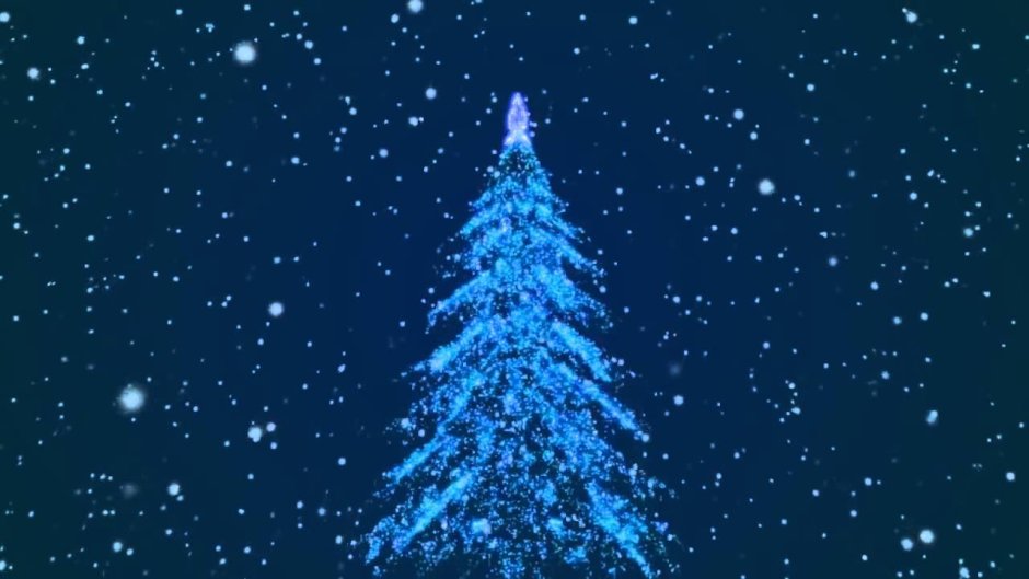 Новогодние ёлка на синем фоне дл фотошопа