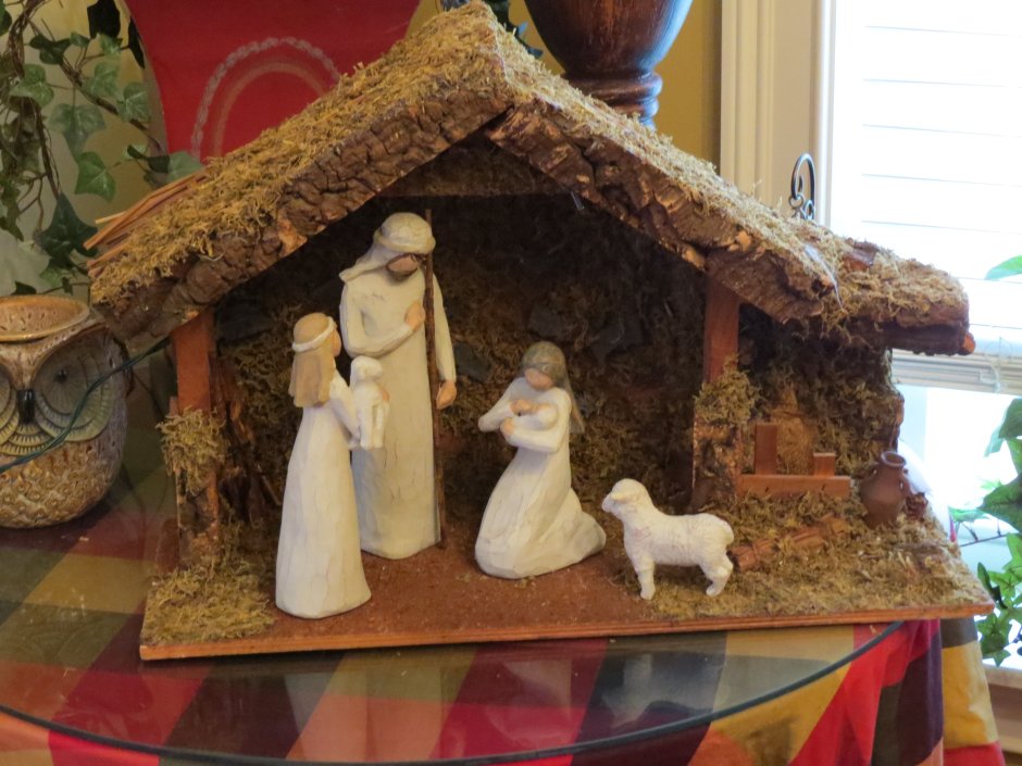 White Nativity Scene