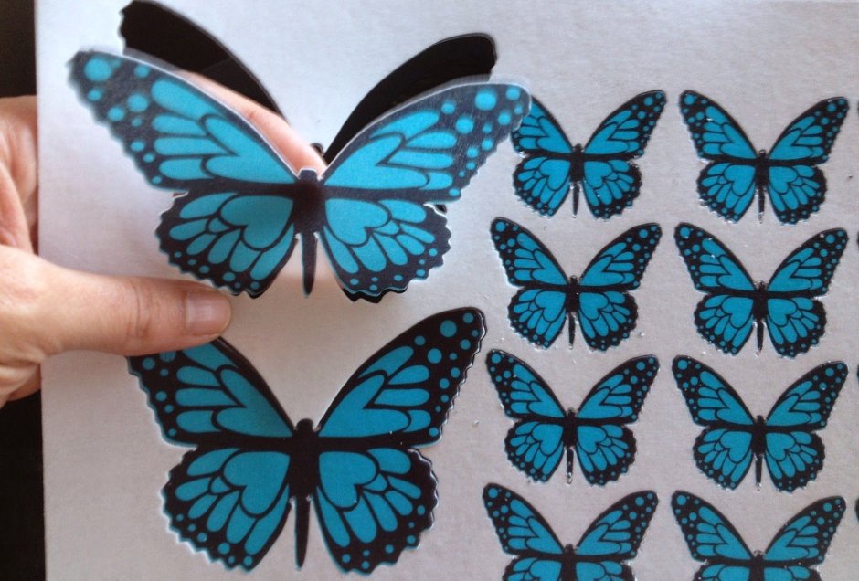Бабочки из рисовой бумаги
