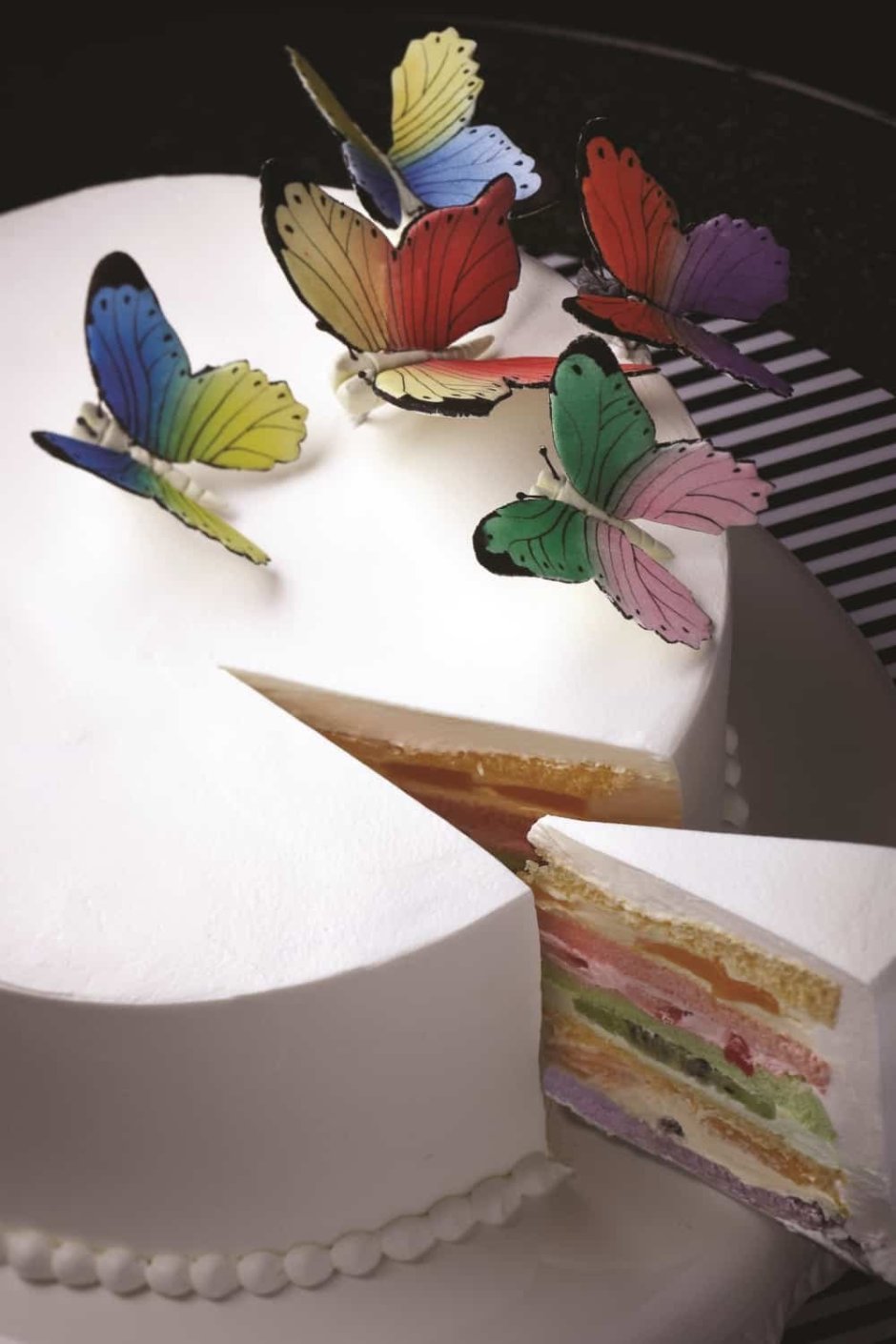 Украшение торта бабочками вафельными