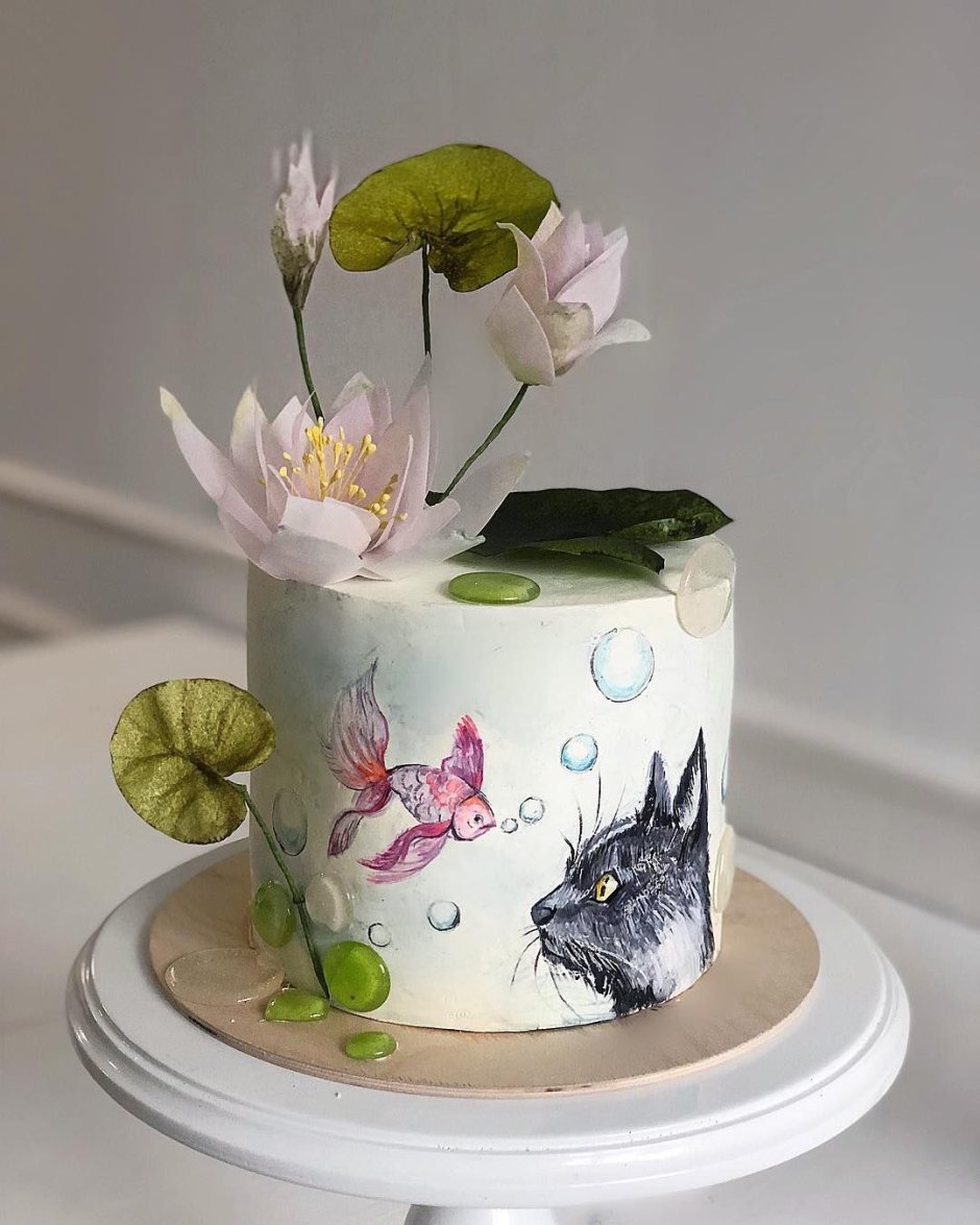 Вафельные цветочки и бабочки на торт
