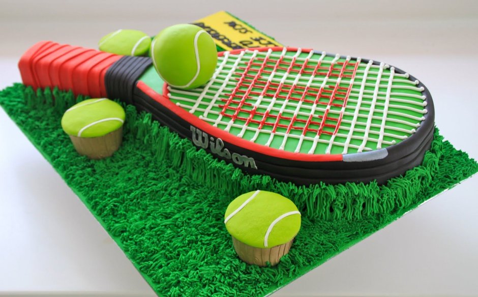 Торт с теннисной ракеткой