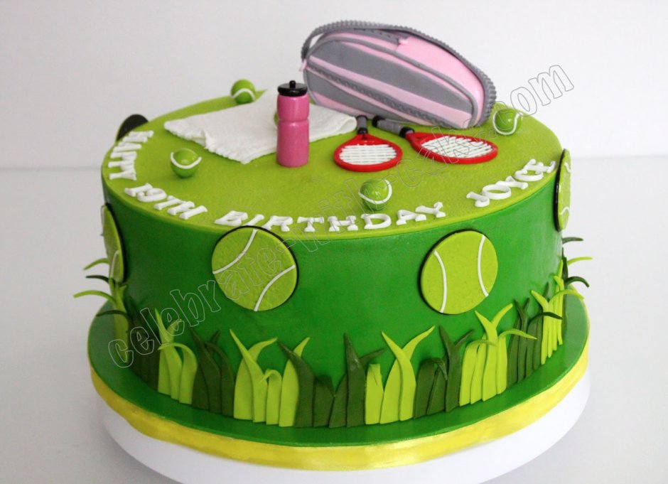 Торт на день рождения теннис