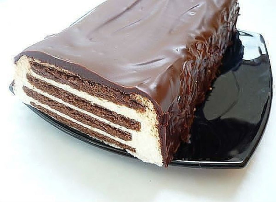Торт полосатик без выпечки