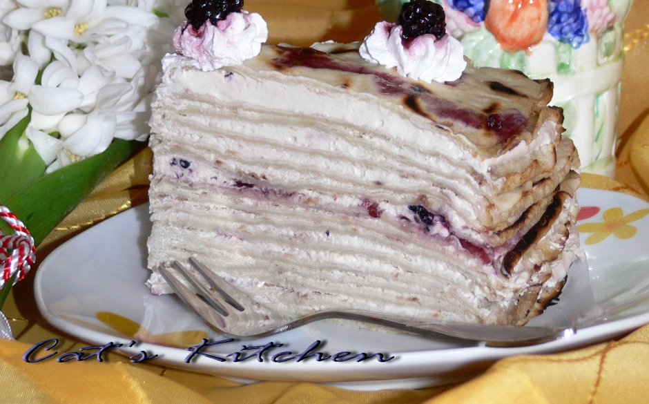 Блинный сметанный торт