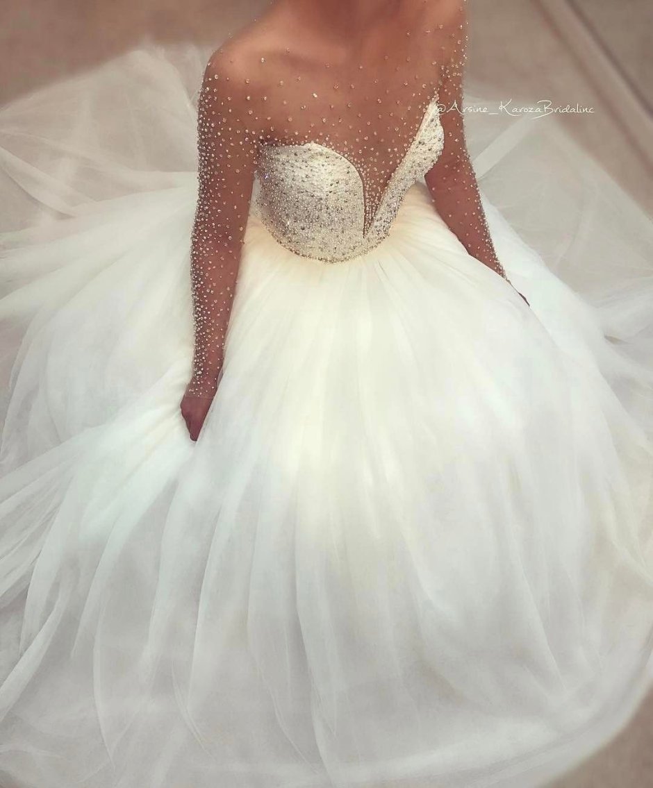 Свадебное платье в блестках