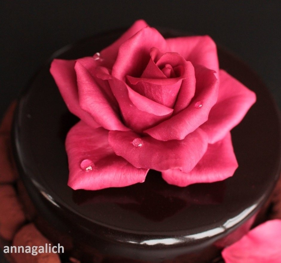 Муссовый торт роза