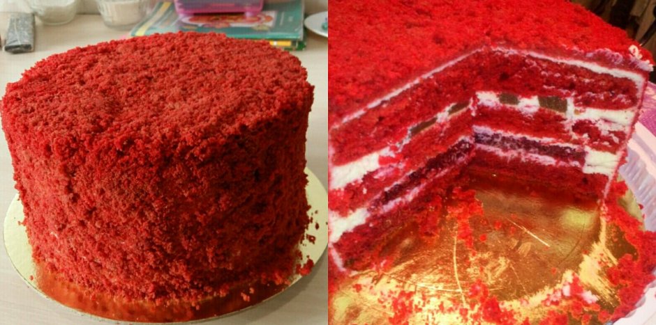 Скоморохи торт красный бархат