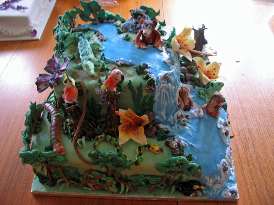 Торт с природой для ребенка