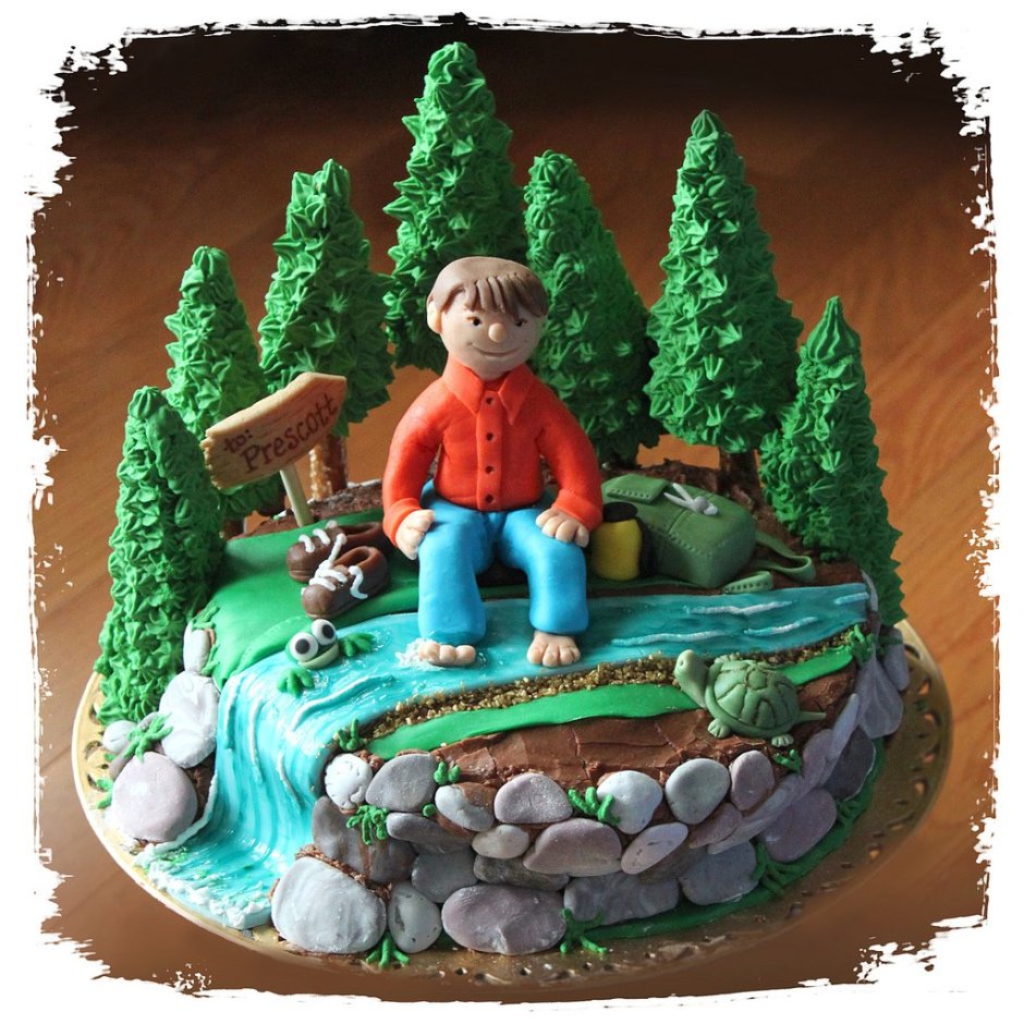 Тортик в виде леса