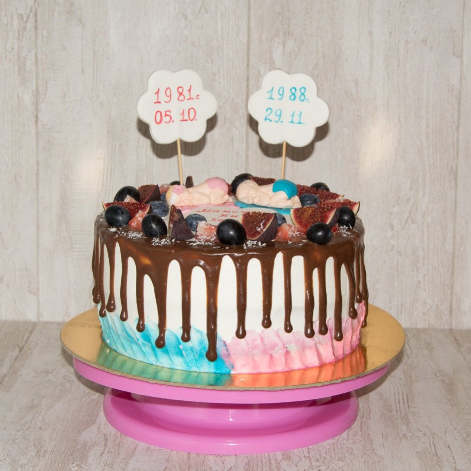 Торт на двойной день рождения детей