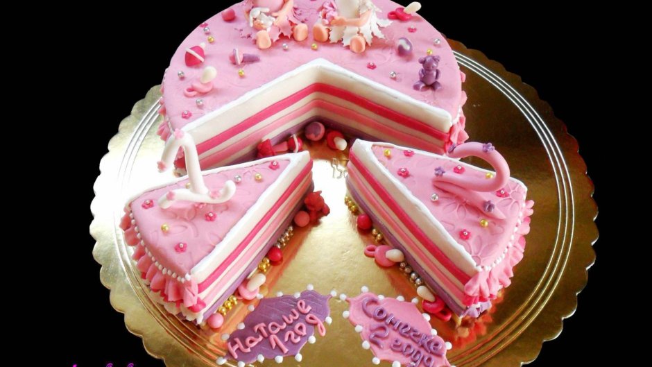 Торт для двух девочек на день рождения