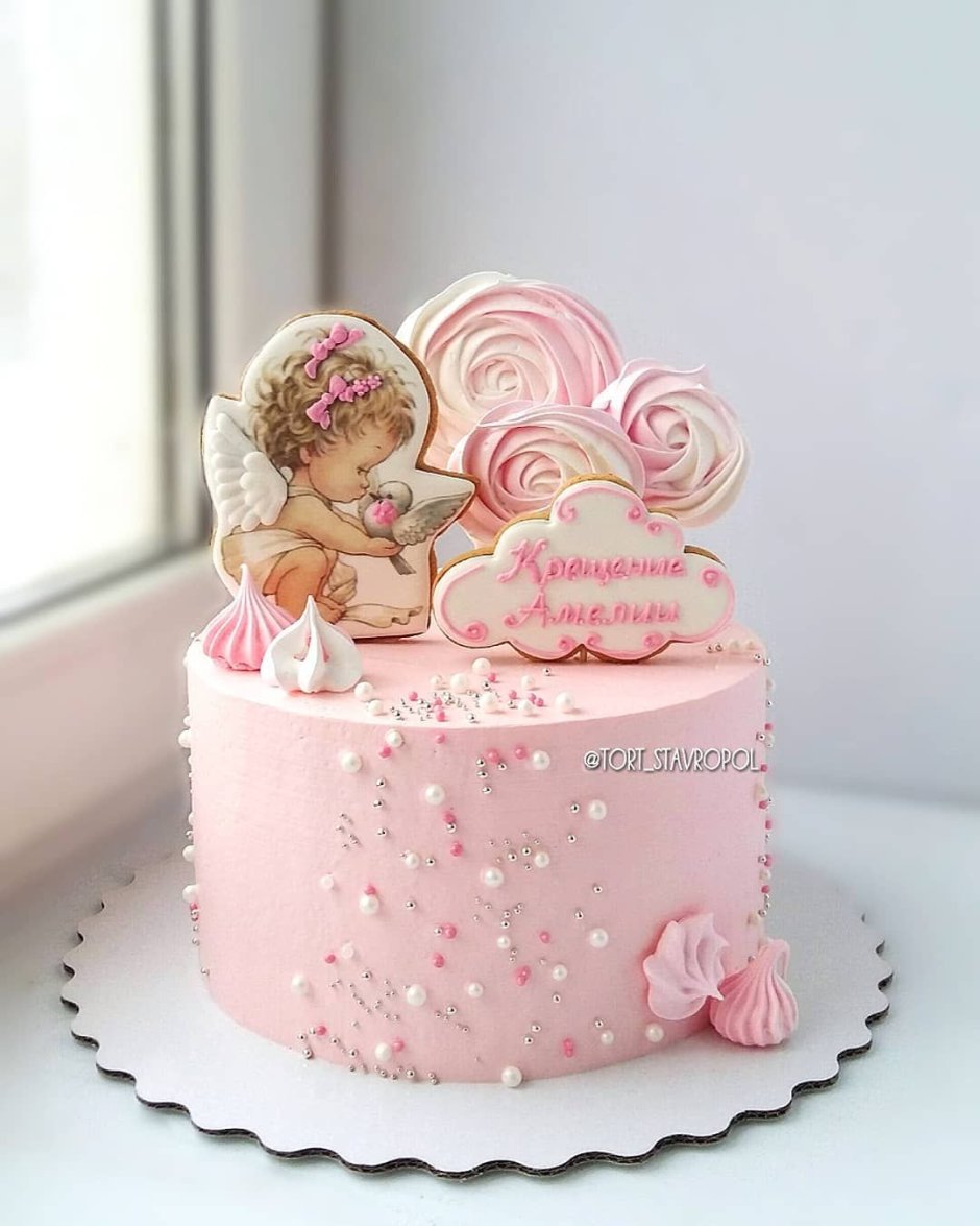 Торт с ангелочком для девочки