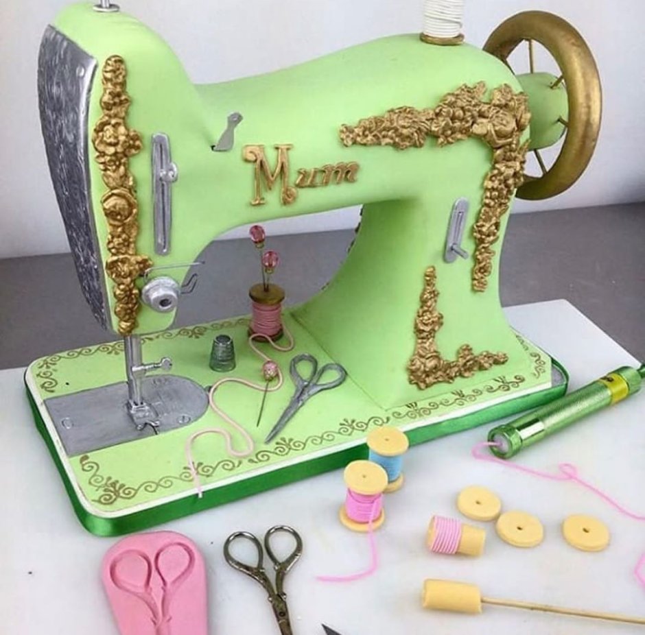 Торт швейная машинка