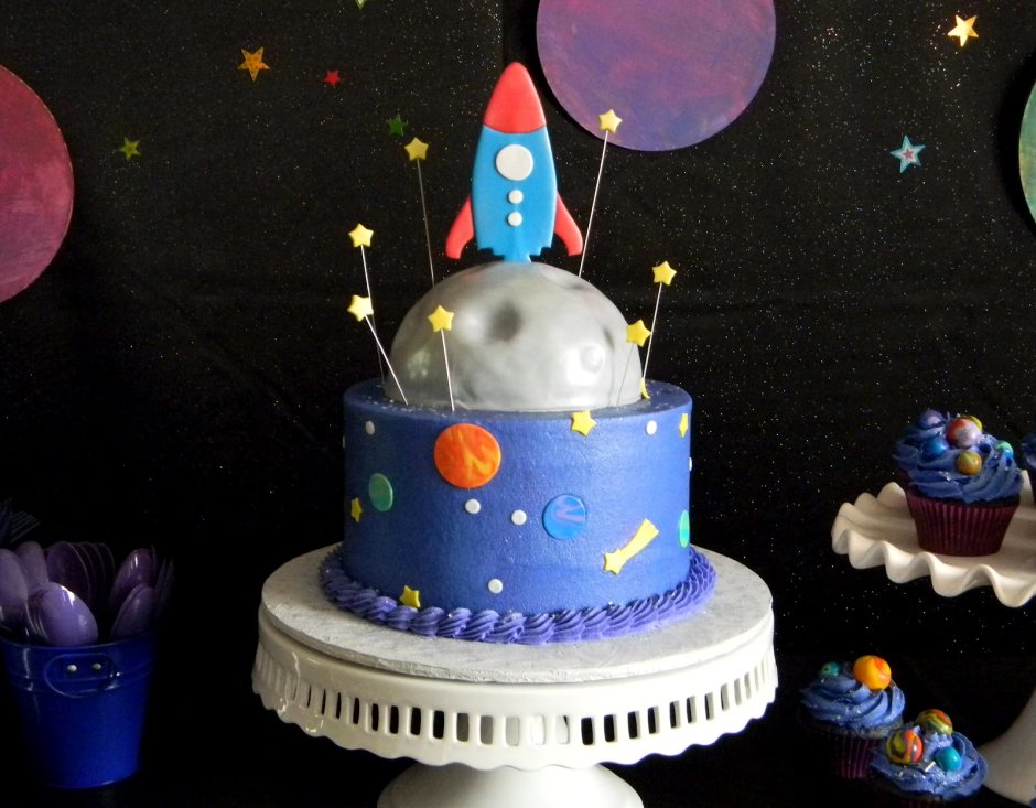 Детские торты космос для малышей