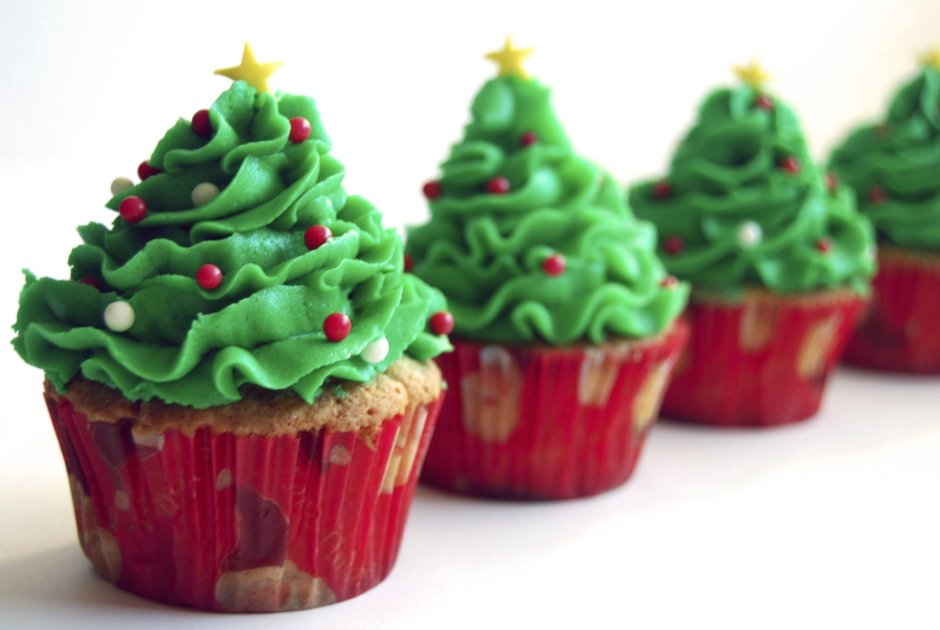 Cupcakes for friends and colleagues for Christmas