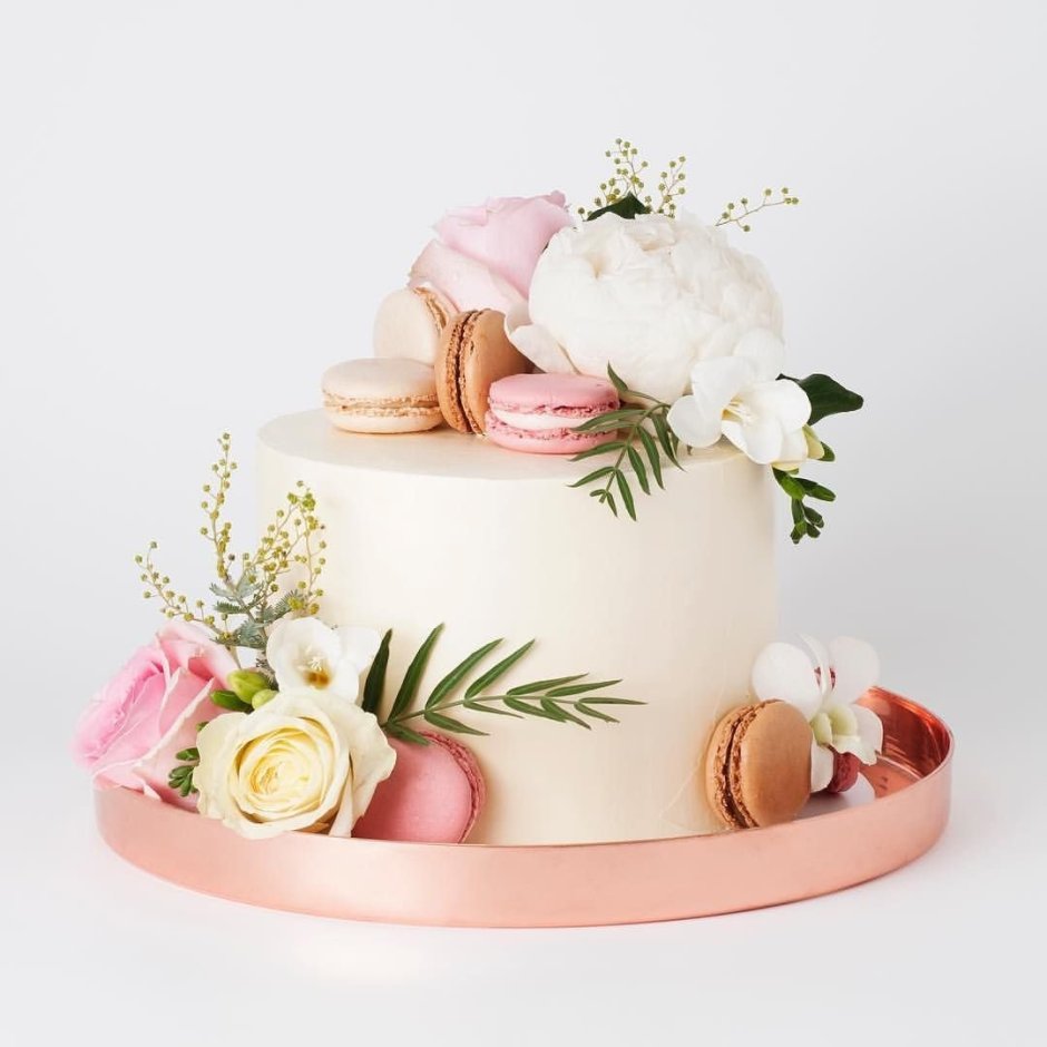 Свадебный ододноэтажный торт