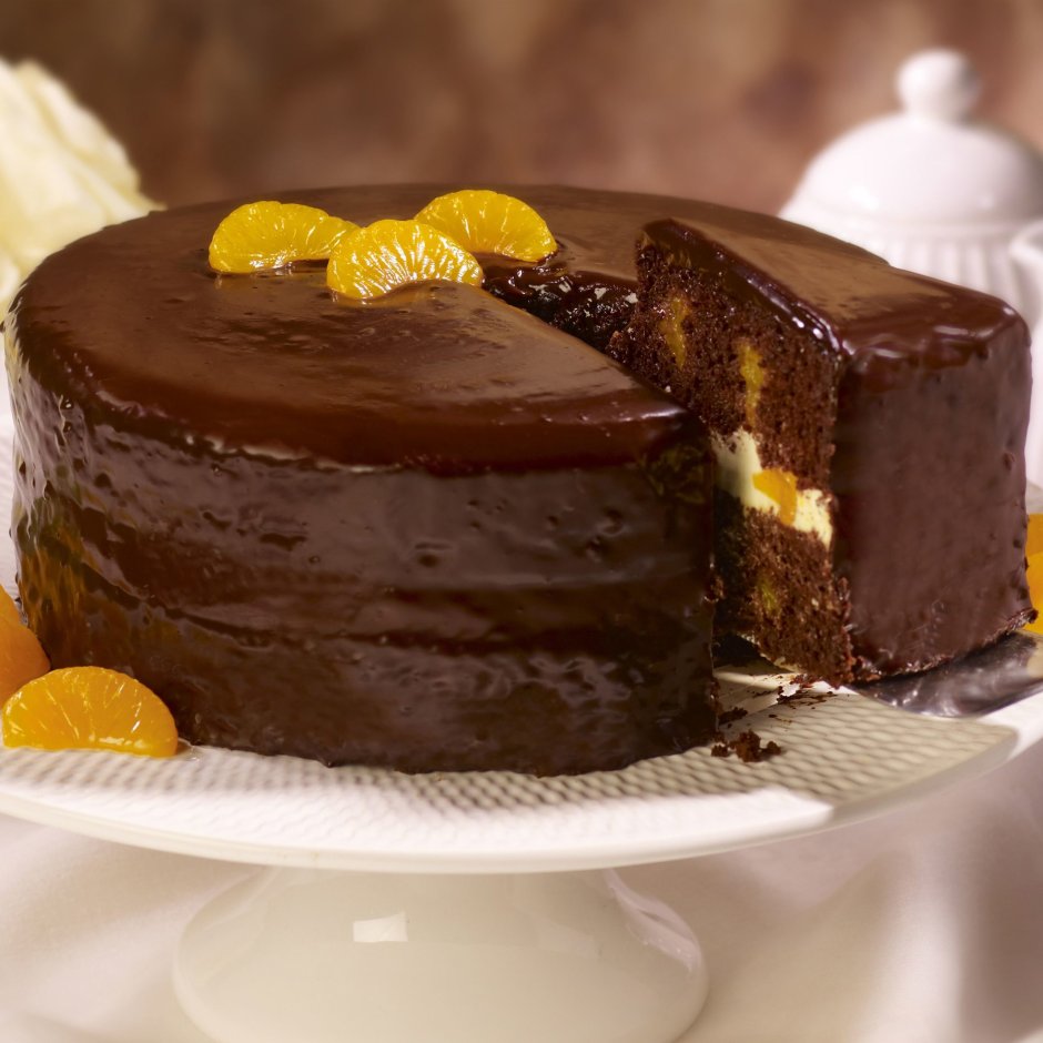 Шоколадный торт Бразилия с апельсиновым конфи