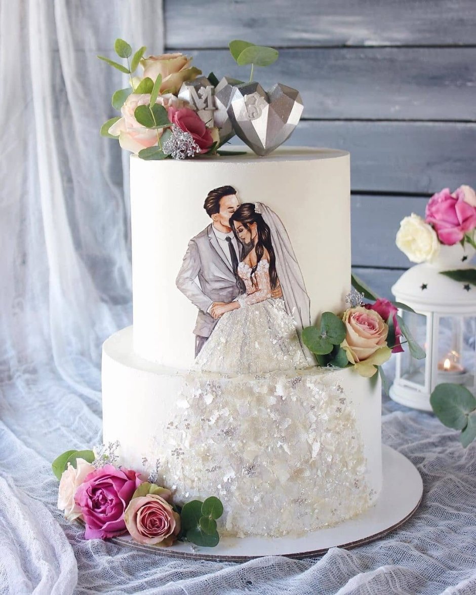 Свадебный торт декор трехярусный