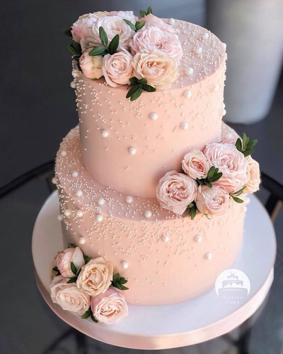 Стильный свадебный торт