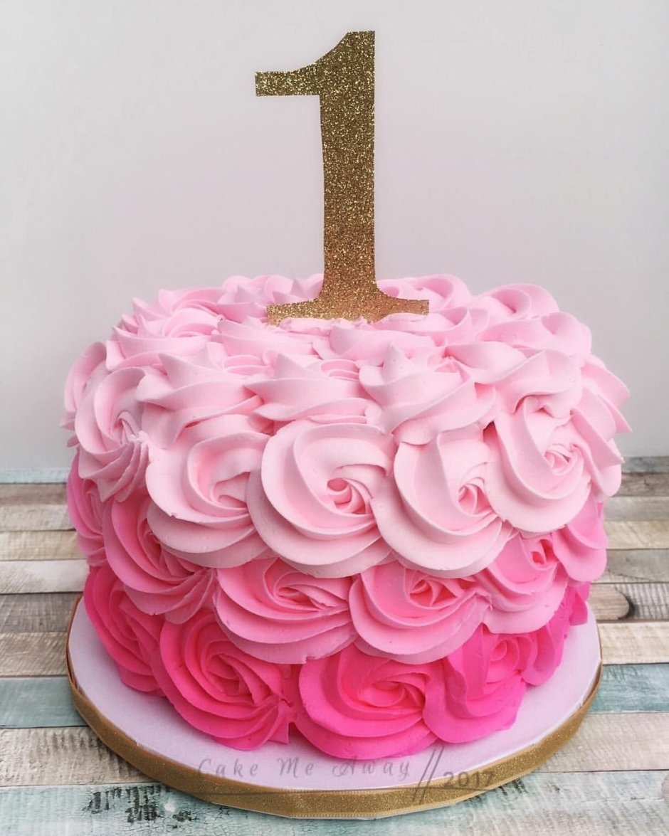 Декор торта для девочки 1 год