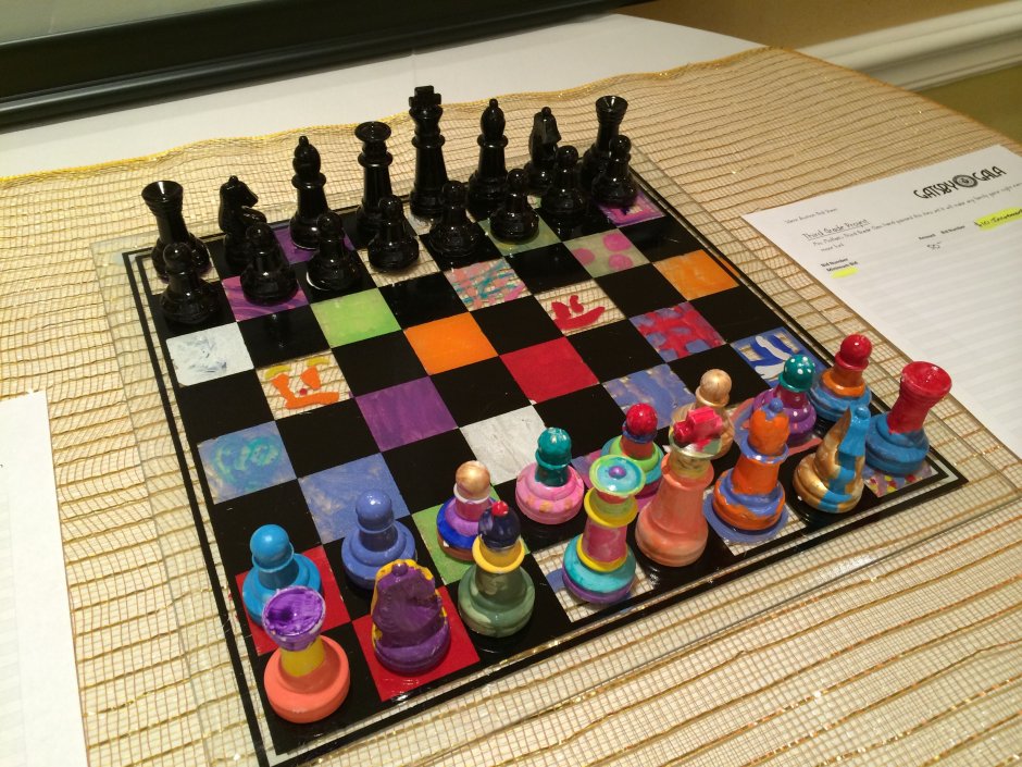 Цветная шахматная доска