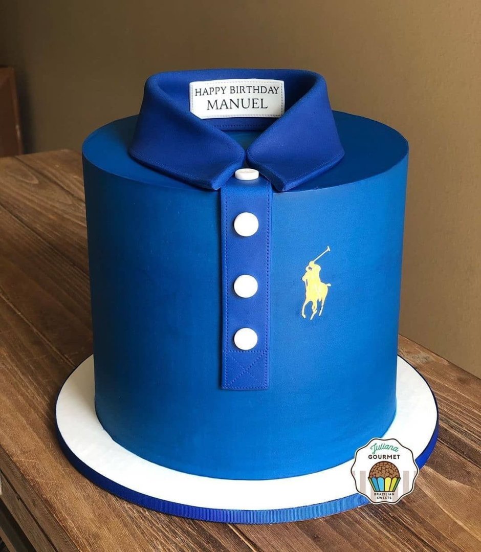 Голубой торт для мужчины