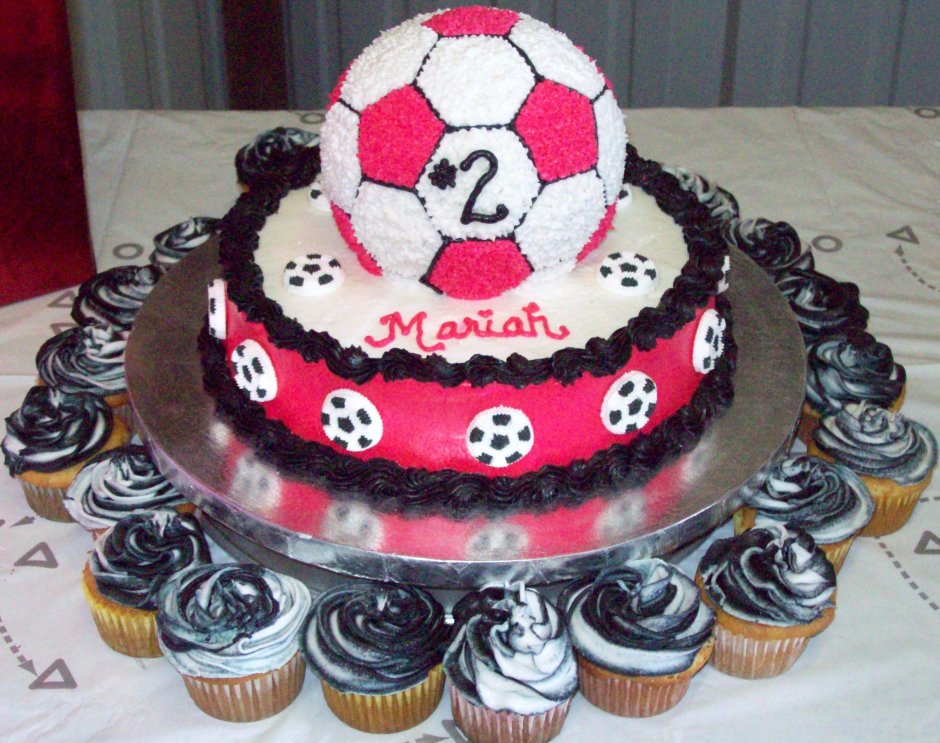 Торт футбольный мяч для девочки