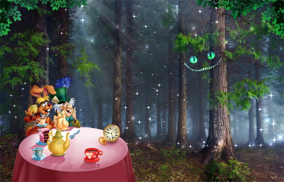 Сказочный лес Алиса в стране чудес