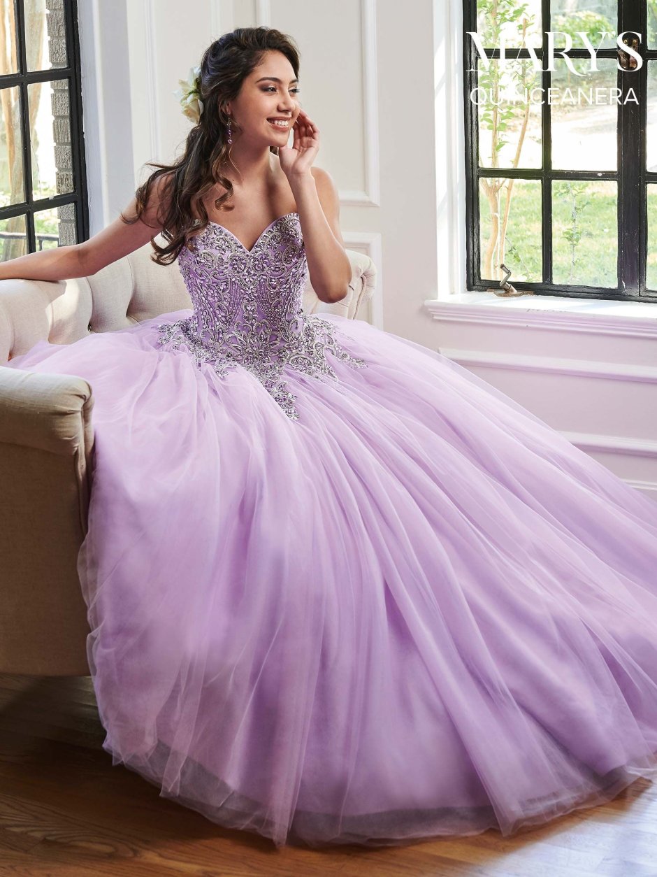 Платья бальное фиолетового и серебряных цветов