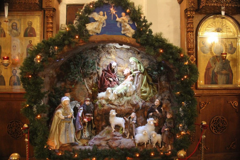 Рождественский вертеп в Новодевичьем монастыре