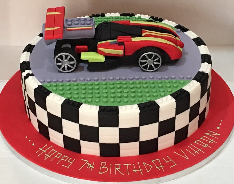 Лего гоночные машины торт