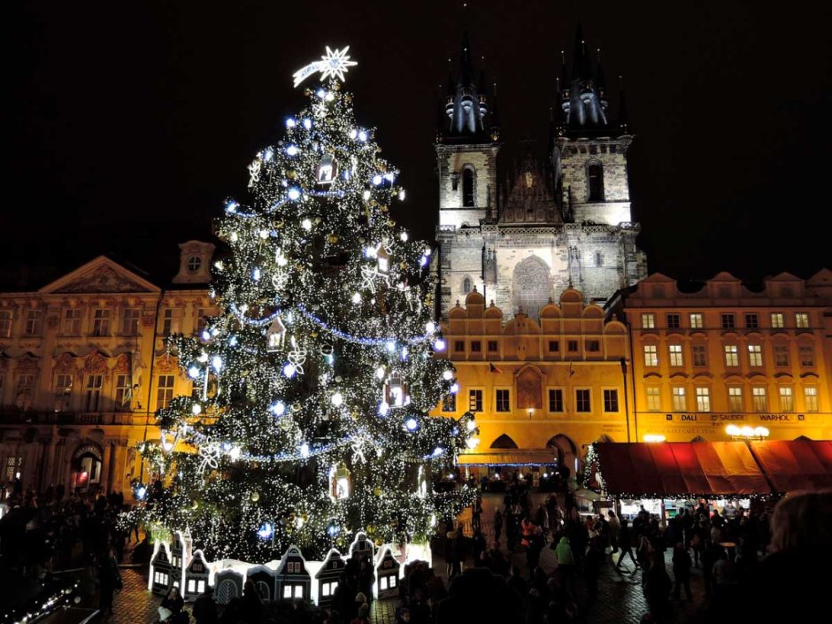 Прага Староместская площадь Рождество