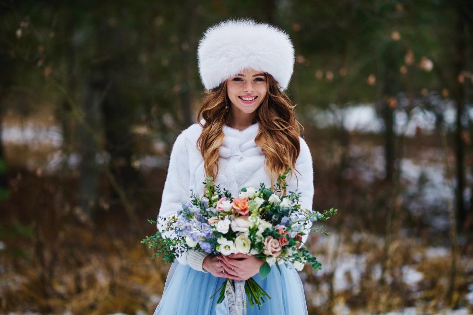 Образ невесты зимой