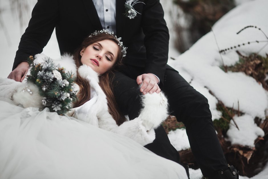 Невеста в зимнем лесу