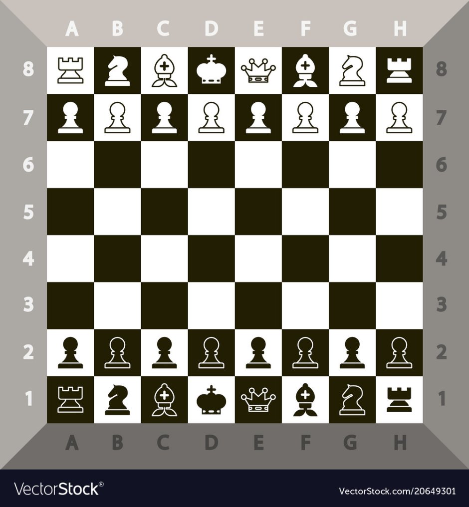 Шахматы поле с фигурами