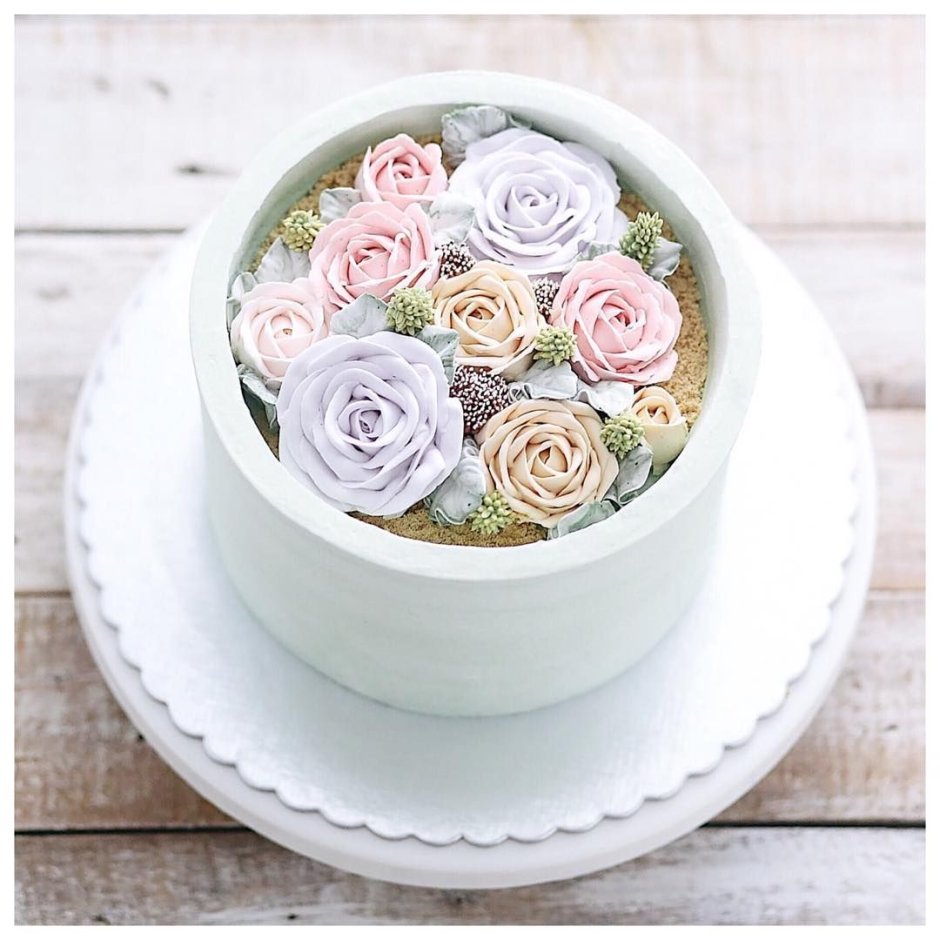 Торт Кружка с цветами