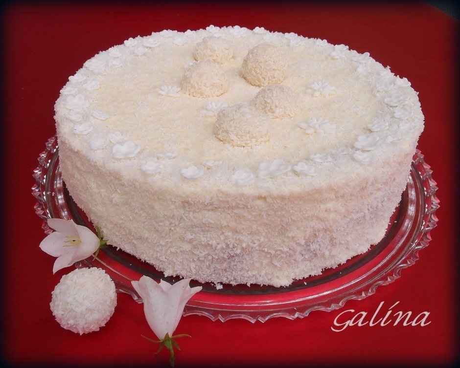 Бисквитный торт Рафаэлло