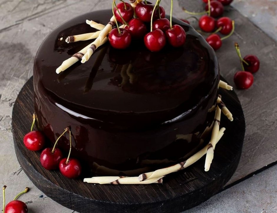 Украшение торта сердечками из шоколада для торта