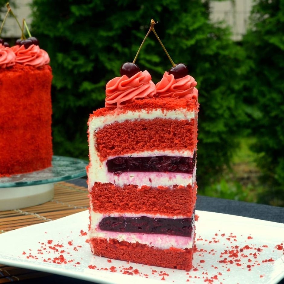 Блинный торт красный бархат с кефиром