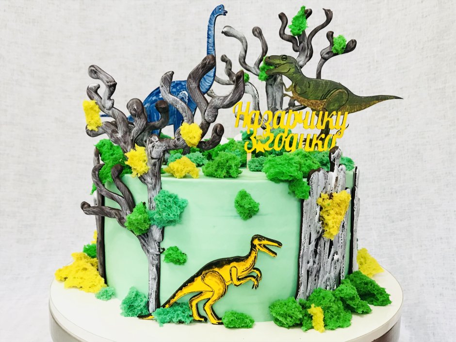 Торт с ТОПЕРАМИ динозавров
