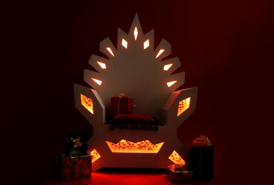 Новогодний трон с подсветкой