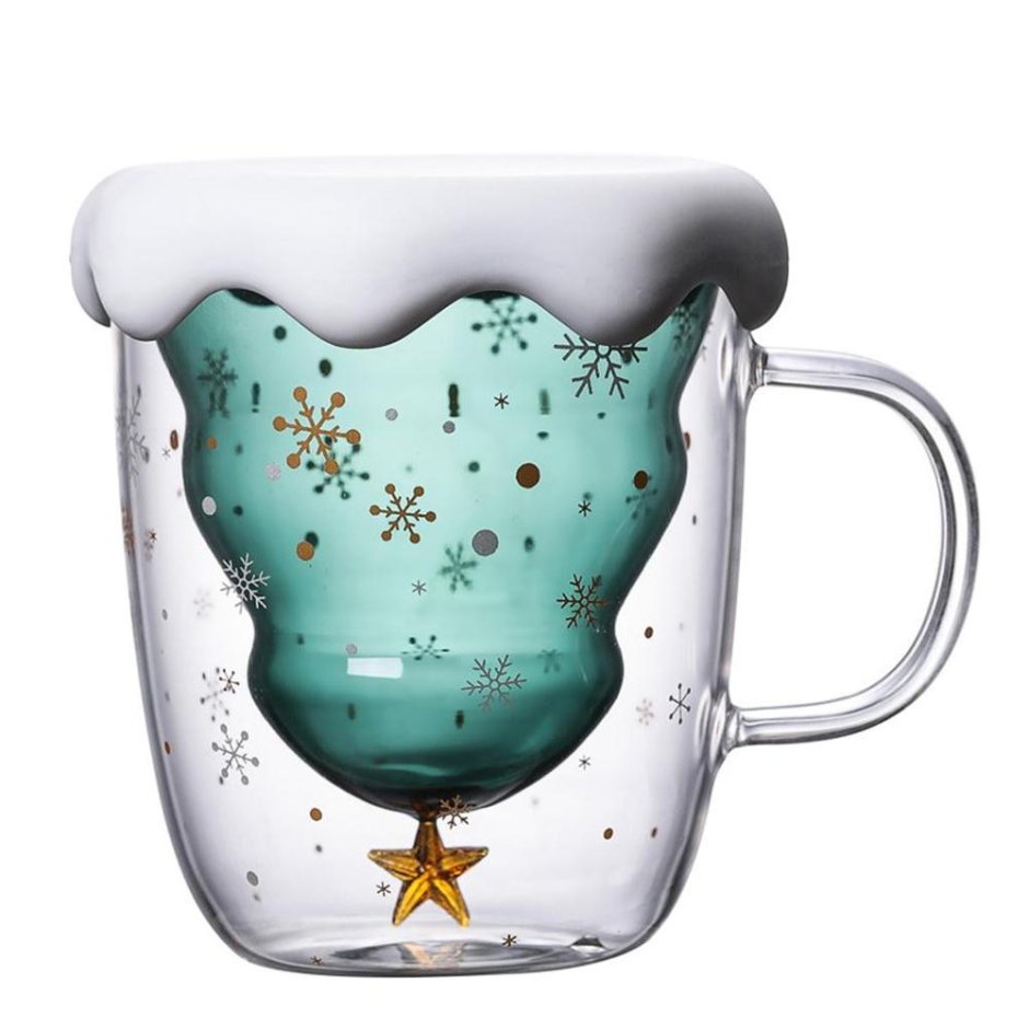 Double Wall Glass Mug елка